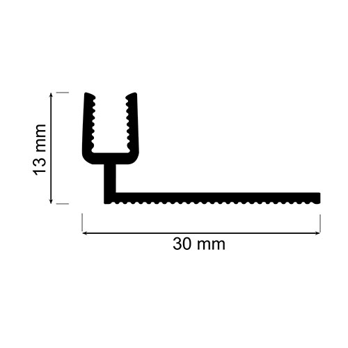 Base em Alumínio Bruto com 16mm